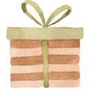 Present i akvarell